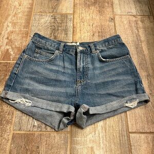 Topshop Moto Rosa jean shorts